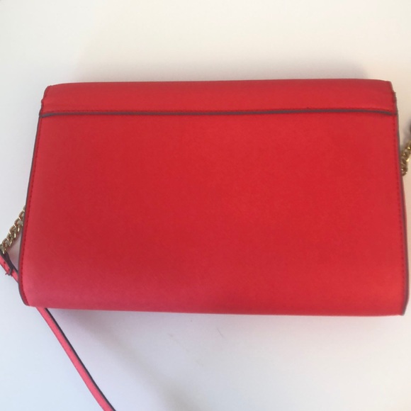 H&M Red Faux Saffiano Crossbody Purse - Picture 6 of 8